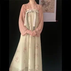 Ханфу рокля, лято 2023, 90-95% полиестер, печатане и багрене