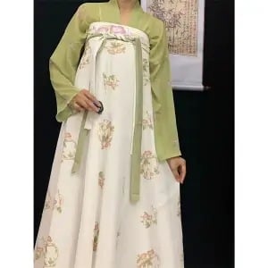 Ханфу рокля, лято 2023, 90-95% полиестер, печатане и багрене