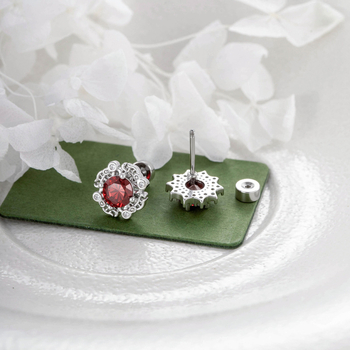 Ear Bone Stud – snaigių formos, baltas kristalas, elektroplatinis metalas, unisex mada