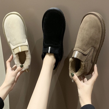 Ženske zimske cipele od pamuka, do gležnja, fleece podstava, slip-on, gumeni potplat, gornji dio od netkanog materijala