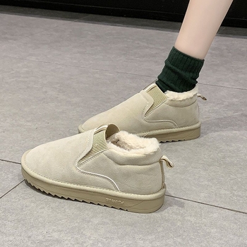 Ženske zimske cipele od pamuka, do gležnja, fleece podstava, slip-on, gumeni potplat, gornji dio od netkanog materijala