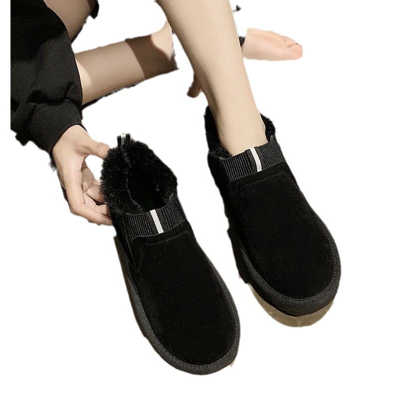 Ženske zimske cipele od pamuka, do gležnja, fleece podstava, slip-on, gumeni potplat, gornji dio od netkanog materijala