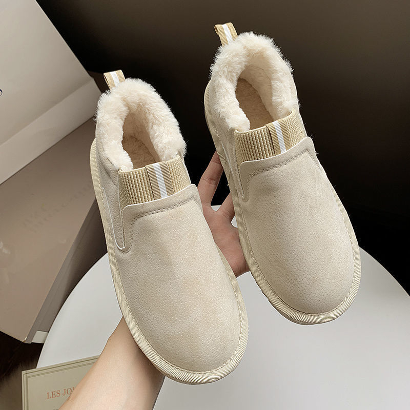 Ženske zimske cipele od pamuka, do gležnja, fleece podstava, slip-on, gumeni potplat, gornji dio od netkanog materijala