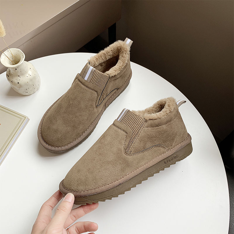 Ženske zimske cipele od pamuka, do gležnja, fleece podstava, slip-on, gumeni potplat, gornji dio od netkanog materijala