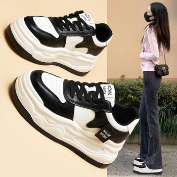 Ženske casual cipele od prave kože, okrugli vrh, dvostruki gornji dio od kože goveda, petu 6-8 cm, potplat od poliuretana