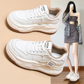 Ženske casual cipele od prave kože, okrugli vrh, dvostruki gornji dio od kože goveda, petu 6-8 cm, potplat od poliuretana