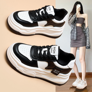 Ženske casual cipele od prave kože, okrugli vrh, dvostruki gornji dio od kože goveda, petu 6-8 cm, potplat od poliuretana