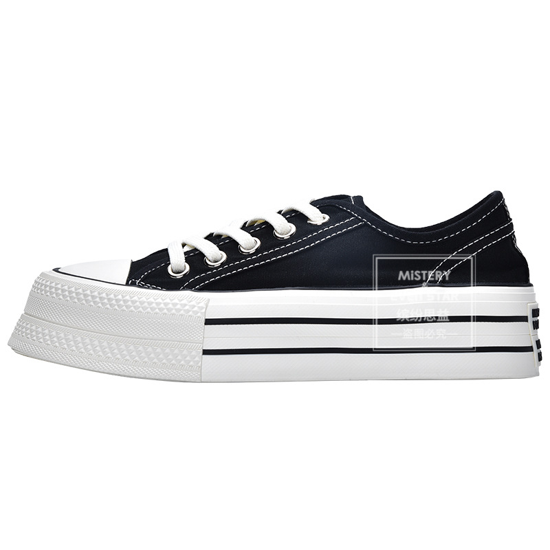 Platforme cipele - okrugli vrh, platnene gornje, gumeni potplat, prozračne, za žene