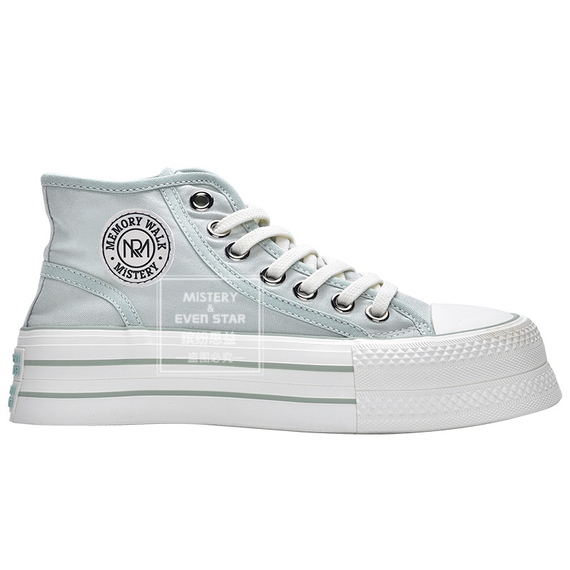 Platforme cipele - okrugli vrh, platnene gornje, gumeni potplat, prozračne, za žene