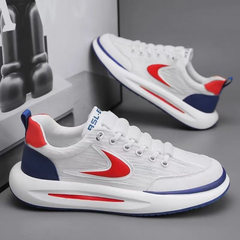 Meeste sportlikud igapäevased jalanõud, hingav võrgust ülemine, injektsiooniga vormitud tald, elastne sulgemine, madal pahkluu, ümmargune varvas