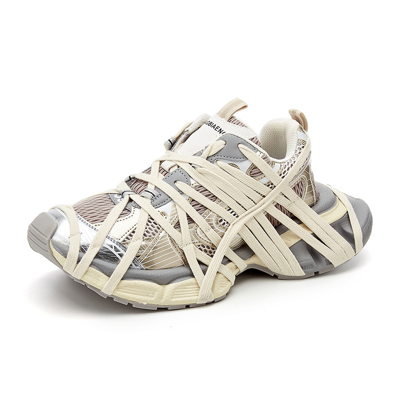 Uniszex dad shoes magasságot növelő 3–5 cm vastag talp, felsőrész szintetikus bőr, gumitalp, alacsony felső rész