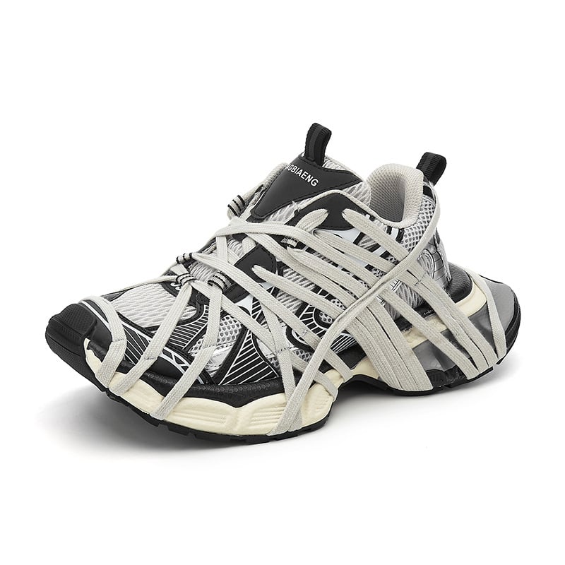 Uniszex dad shoes magasságot növelő 3–5 cm vastag talp, felsőrész szintetikus bőr, gumitalp, alacsony felső rész