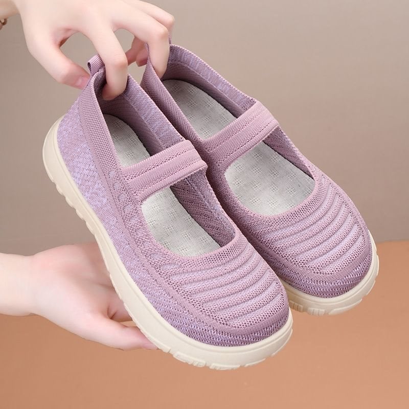 Vīriešu rokām austas slip-on kurpes — tīklota augšdaļa, gumijas zole, vasara