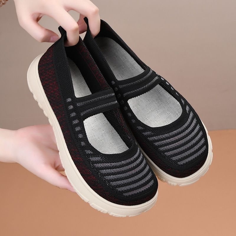 Vīriešu rokām austas slip-on kurpes — tīklota augšdaļa, gumijas zole, vasara