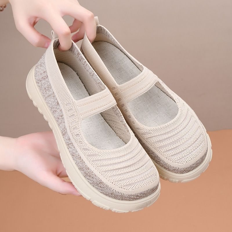 Vīriešu rokām austas slip-on kurpes — tīklota augšdaļa, gumijas zole, vasara