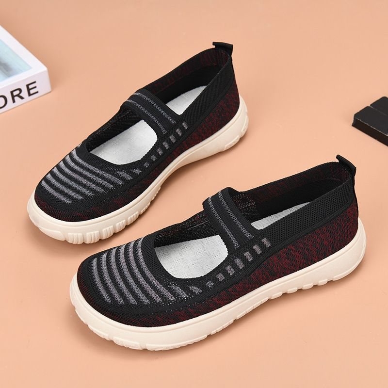 Vīriešu rokām austas slip-on kurpes — tīklota augšdaļa, gumijas zole, vasara