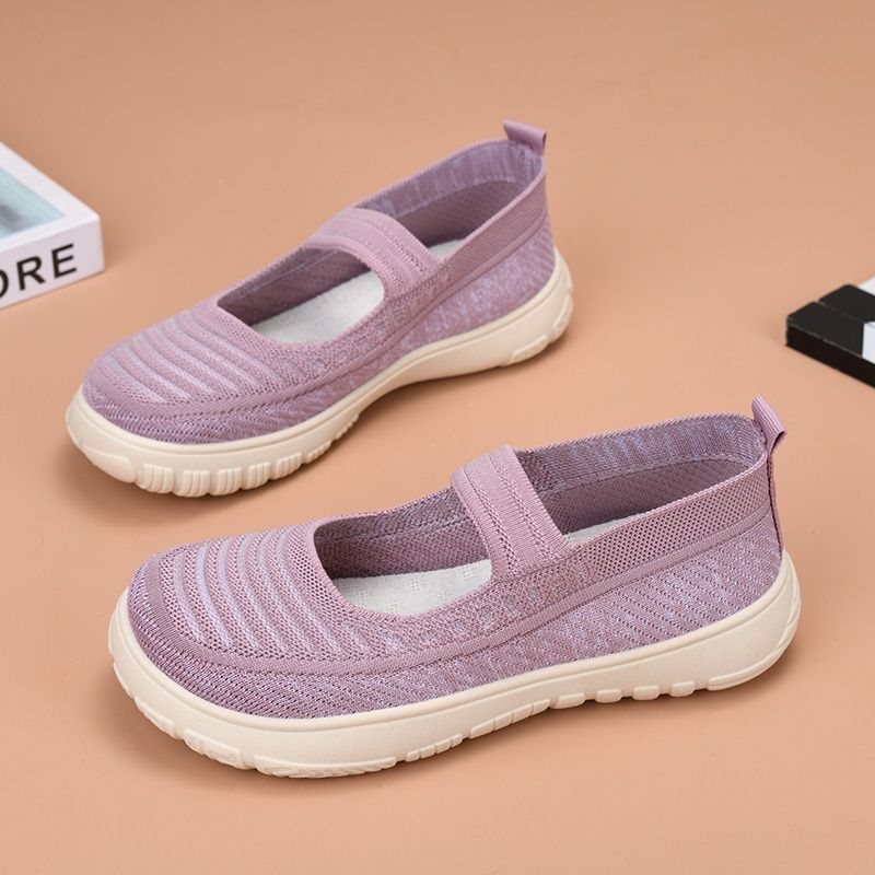 Vīriešu rokām austas slip-on kurpes — tīklota augšdaļa, gumijas zole, vasara