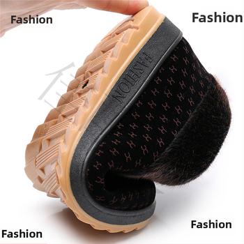 Tekstilne cipele za starije osobe s fleeceom, PU gornji dio, srednja visina, gumeni potplat, slip-on