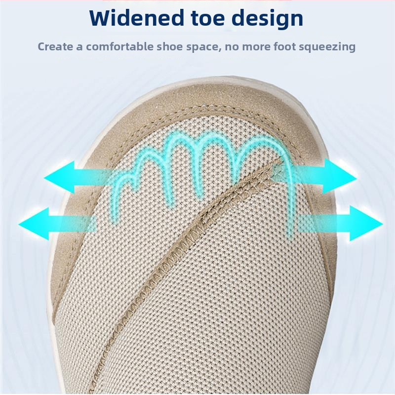 Ženske casual cipele s Velcro zatvaračem, mrežasti gornji dio, anti-slip gumeni đon, ravni đon