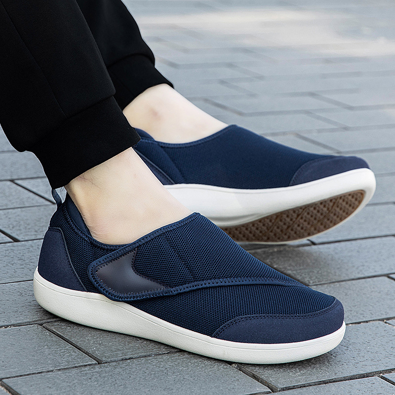 Ženske casual cipele s Velcro zatvaračem, mrežasti gornji dio, anti-slip gumeni đon, ravni đon