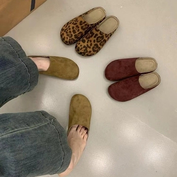 Unisex šlepetės Birkenstock stiliaus, PU viršus, apvalios pirštų formos, slip-on, dirbtinės odos įdaila, guminis padas