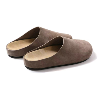 Unisex šlepetės Birkenstock stiliaus, PU viršus, apvalios pirštų formos, slip-on, dirbtinės odos įdaila, guminis padas