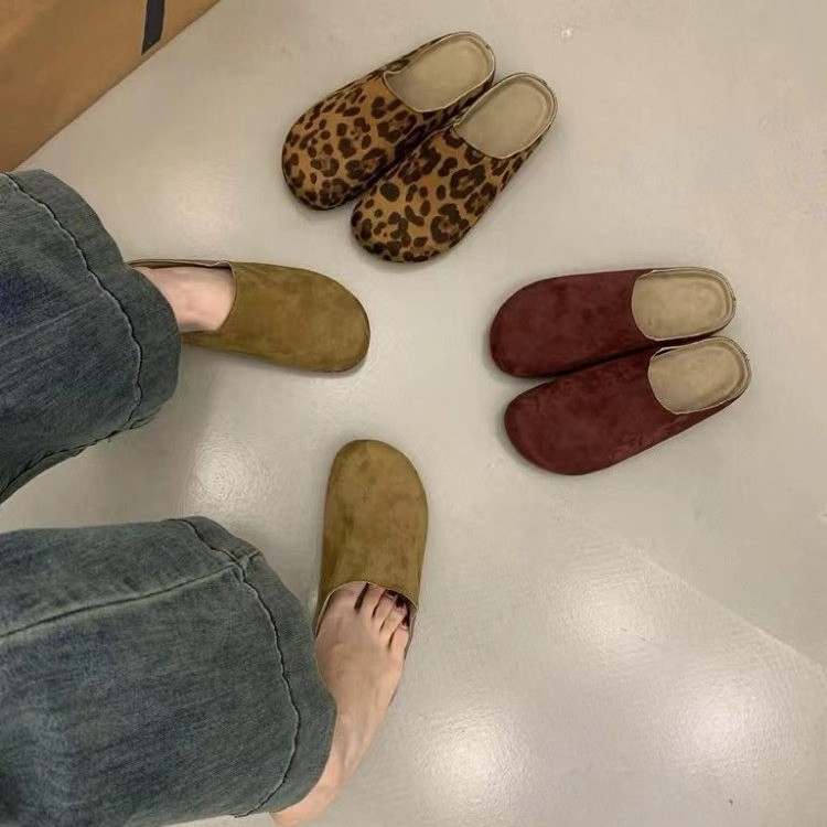 Unisex šlepetės Birkenstock stiliaus, PU viršus, apvalios pirštų formos, slip-on, dirbtinės odos įdaila, guminis padas