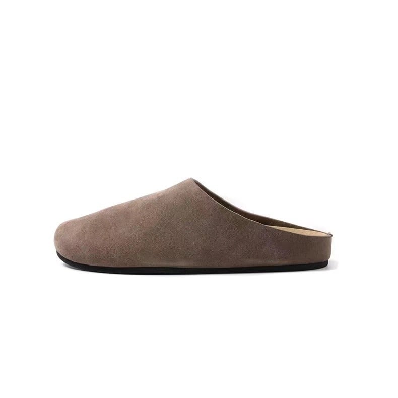 Unisex šlepetės Birkenstock stiliaus, PU viršus, apvalios pirštų formos, slip-on, dirbtinės odos įdaila, guminis padas