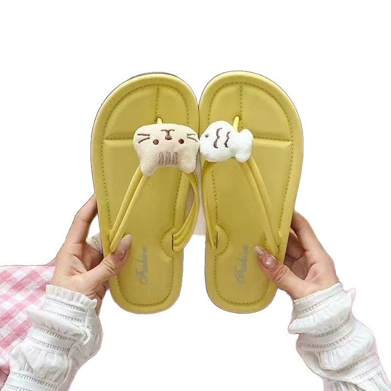 Ženske japanke Shirley Rose s debelom sole PVC, ljetne sandale s crtanim motivom