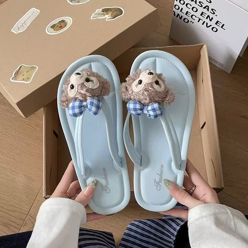 Ženske japanke Shirley Rose s debelom sole PVC, ljetne sandale s crtanim motivom