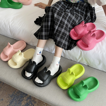 Ženske EVA papuče s motivom zeca – plaža, brzo se suše, prozračne, vodootporne, ravna potplata, EVA injekcijska potplata