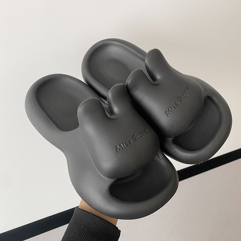 Ženske EVA papuče s motivom zeca – plaža, brzo se suše, prozračne, vodootporne, ravna potplata, EVA injekcijska potplata