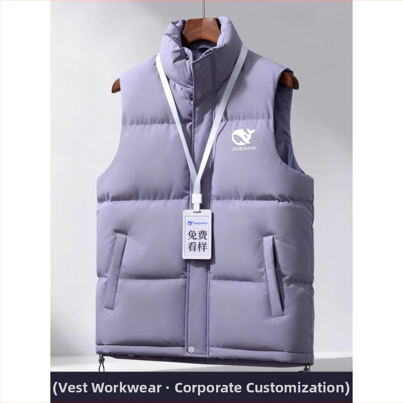 Vīriešu ziemas corduroy darba veste ar stāvošu apkakli, divpusējā aizdare, svītrainais raksts