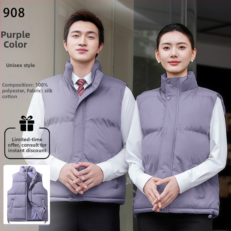 Vīriešu ziemas corduroy darba veste ar stāvošu apkakli, divpusējā aizdare, svītrainais raksts