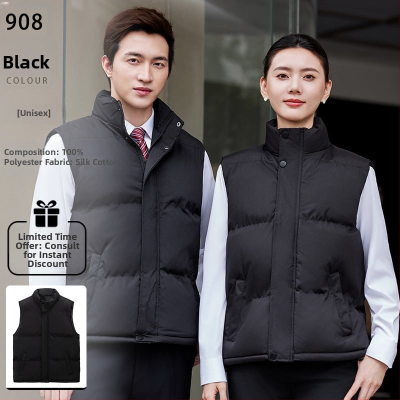 Vīriešu ziemas corduroy darba veste ar stāvošu apkakli, divpusējā aizdare, svītrainais raksts