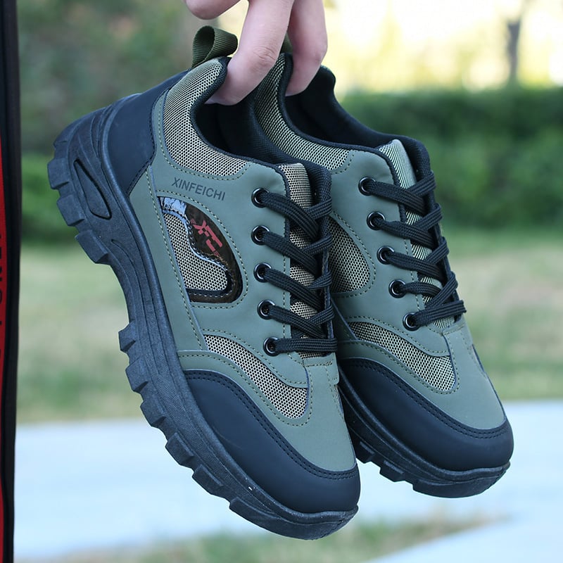 Lauko žygių bateliai kalnuose (anti-slip, atsparūs dilimui; tinklinis viršus, įpurškta formuojama padas, raišteliai)