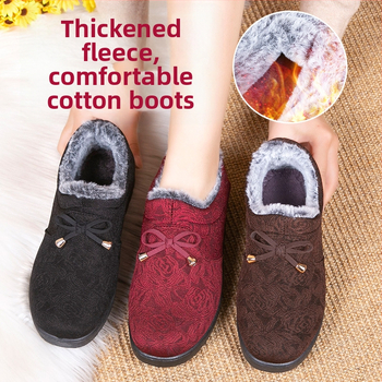Ženske zimske platnene cipele s fleece podstavom — gornji dio: pamuk; unutrašnja podstava: umjetni pliš; uložak: umjetna krzna; potplat: guma; vrh: okrugli