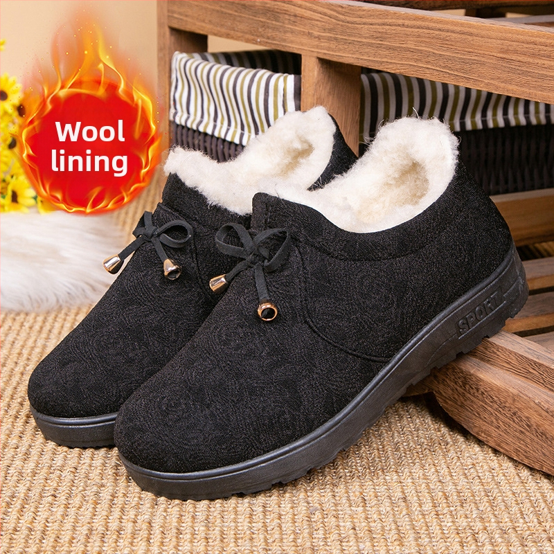 Ženske zimske platnene cipele s fleece podstavom — gornji dio: pamuk; unutrašnja podstava: umjetni pliš; uložak: umjetna krzna; potplat: guma; vrh: okrugli