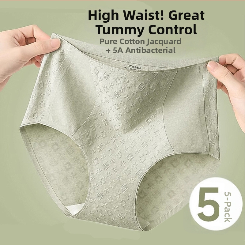 Lenjerie intimă de damă antibacteriană, din bumbac, talie înaltă, ridicare a șoldurilor, strângere a abdomenului