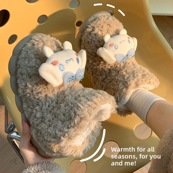 Siltas kokvilnas čības ar fleece oderi, augsta aizmugure, anti-slip bieza zole, iekšējai un ārējai lietošanai (sievietēm un vīriešiem)