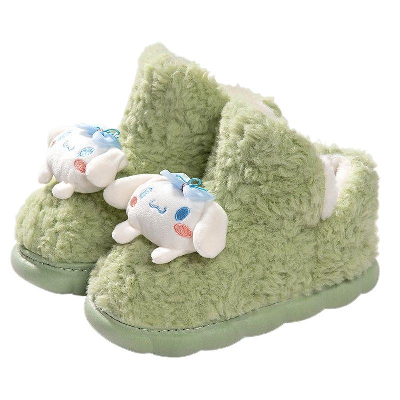 Siltas kokvilnas čības ar fleece oderi, augsta aizmugure, anti-slip bieza zole, iekšējai un ārējai lietošanai (sievietēm un vīriešiem)