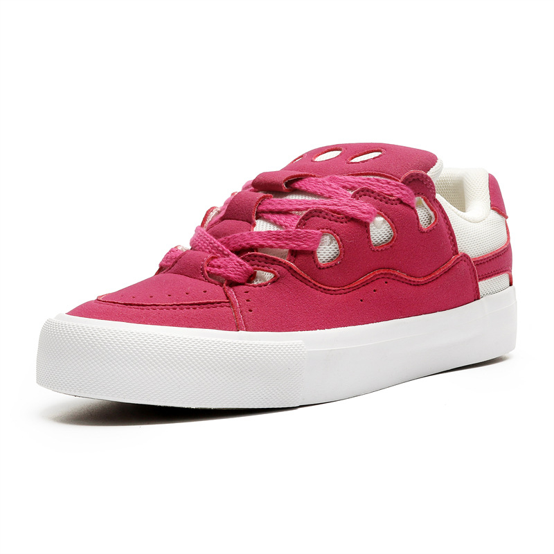 Platnene tenisice s niskim vrhom, gornji dio od mikrovlaknaste kože, gumeni potplat s vulkaniziranom konstrukcijom, uzorak u boji, korejski stil, unisex.