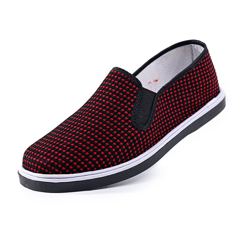 Auduma Slip-On kurpes ar teļa cīpslas zoli, zems augšdaļas, apaļa purngala