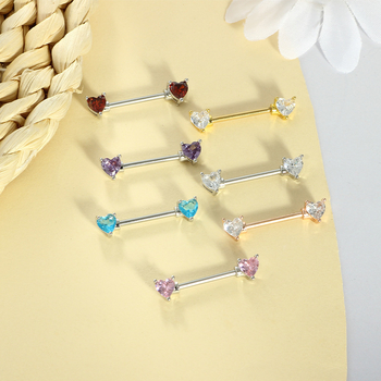 Pilvo žiedas su širdies formos cirkonais, nerūdijantis plienas, elektroplakavimas, 18K grynumas, moteriškas retro stilius