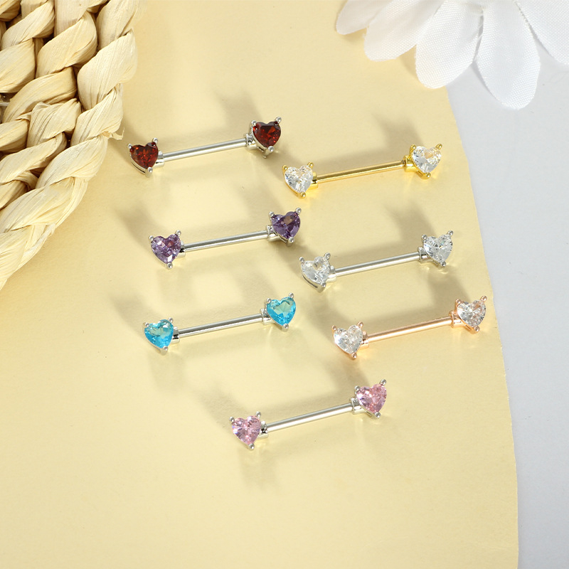 Pilvo žiedas su širdies formos cirkonais, nerūdijantis plienas, elektroplakavimas, 18K grynumas, moteriškas retro stilius