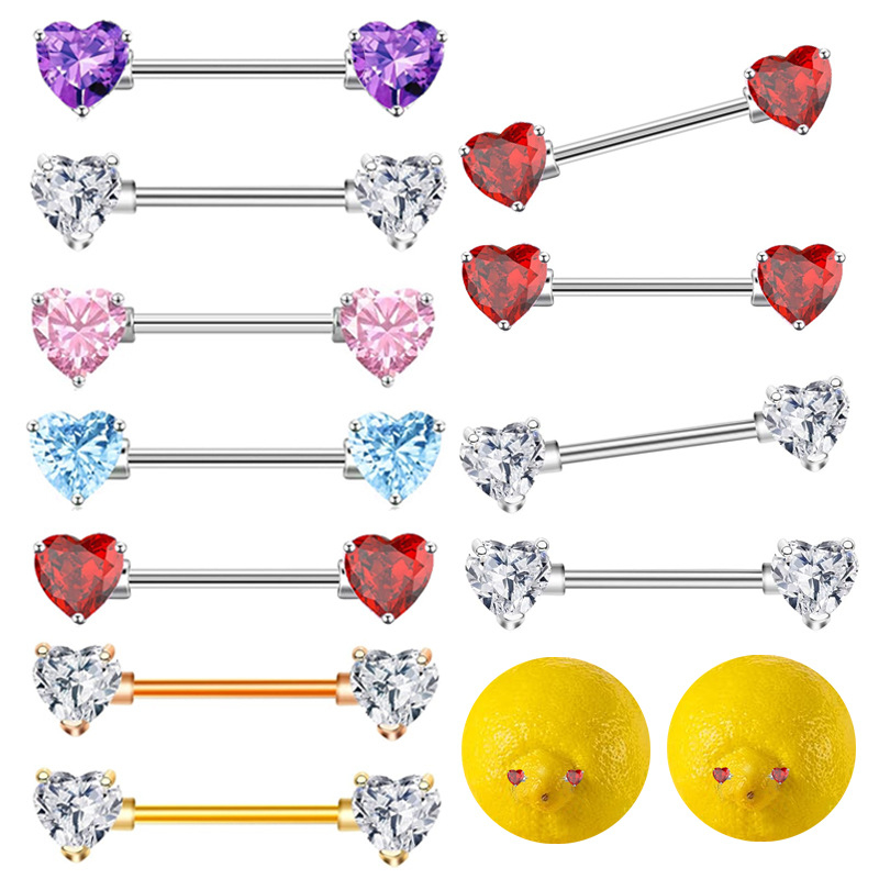 Pilvo žiedas su širdies formos cirkonais, nerūdijantis plienas, elektroplakavimas, 18K grynumas, moteriškas retro stilius