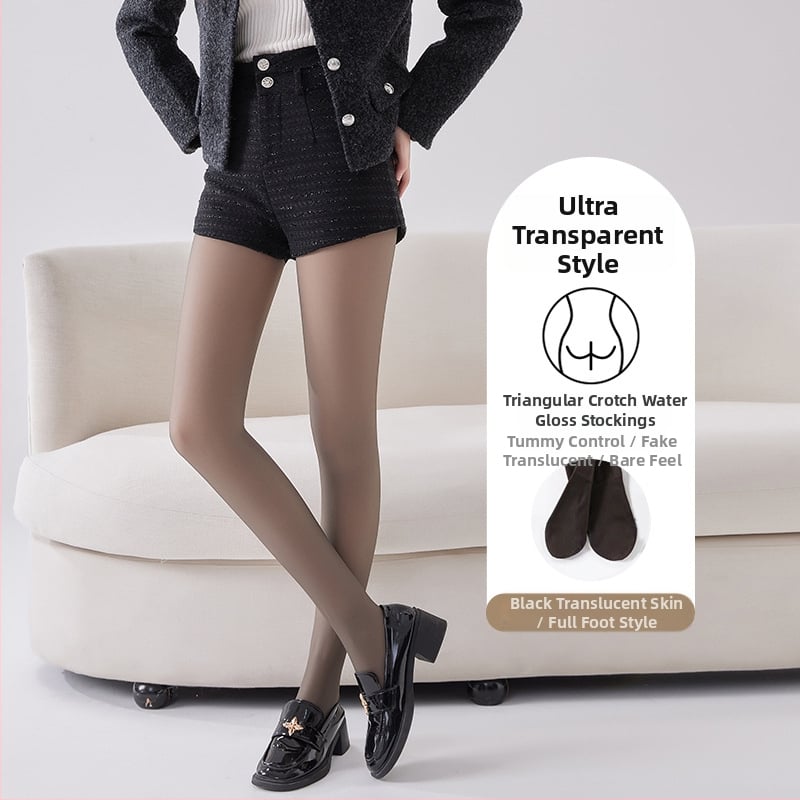 Colanți cu talie înaltă pentru ridicare fesieră și modelare, nailon gros, finisaj translucid pielii