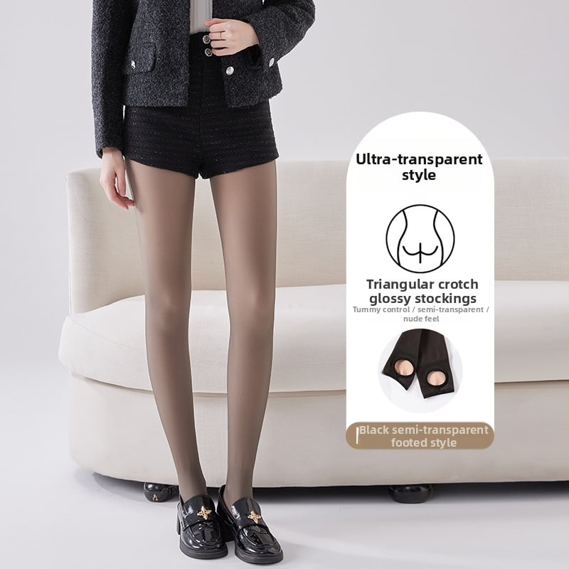 Colanți cu talie înaltă pentru ridicare fesieră și modelare, nailon gros, finisaj translucid pielii