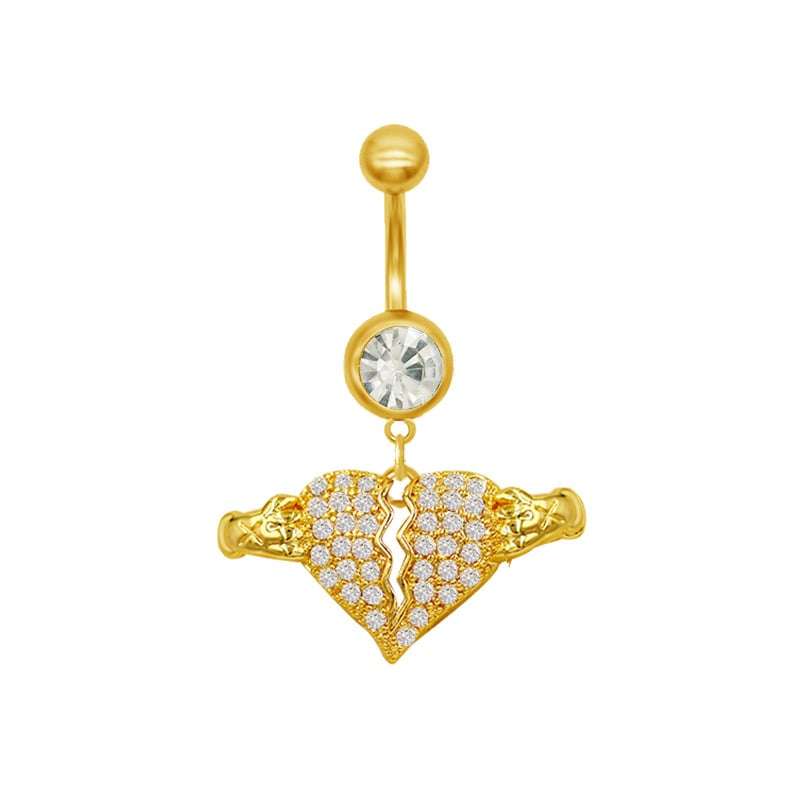 Prsten pupka, unisex, srcolik dizajn, cinkova legura, prilagodljivo