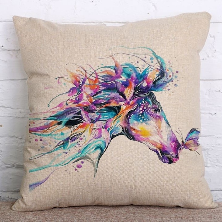 Pamut-len párnahuzat, nyomtatott mintázat 10122, modern stílus, testreszabható, töltet nélkül